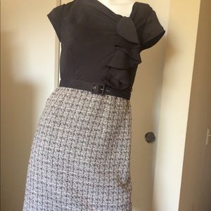 Just above the knee length beautiful dress